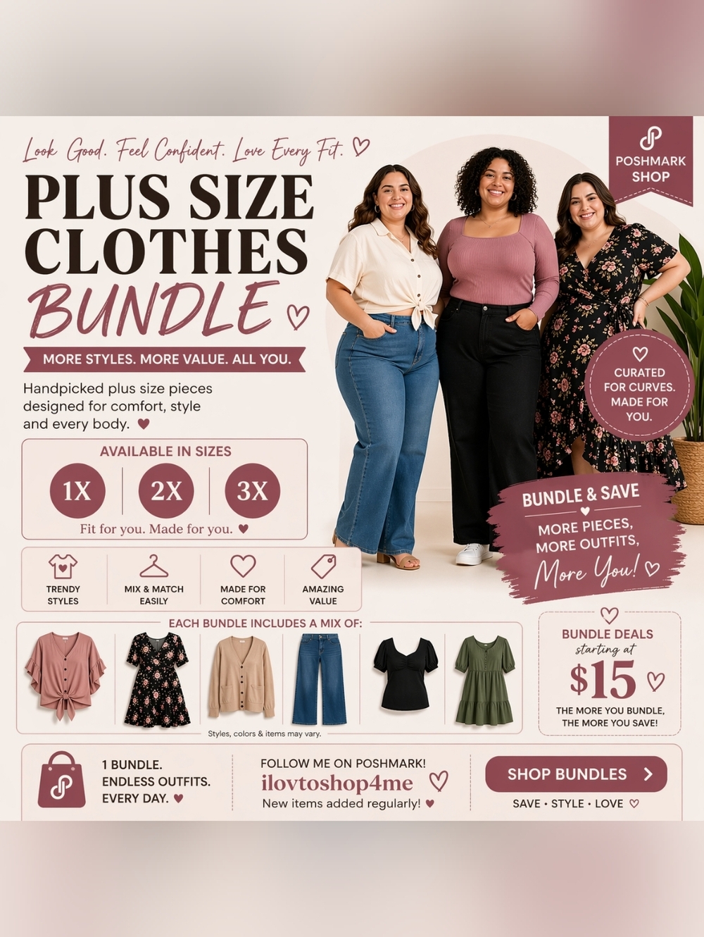Bundle Plus Size 2X New And Pre Loved Condition Box.